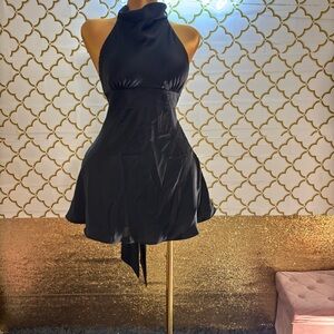 Zara Black Backless Halter Dress Sold